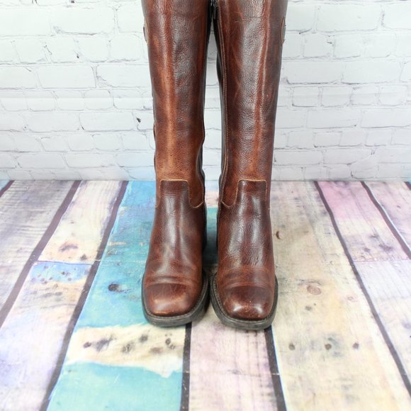 NICOLE Boho Tall Riding Boots Side Zip Shoe 7.5 M - Picture 5 of 11